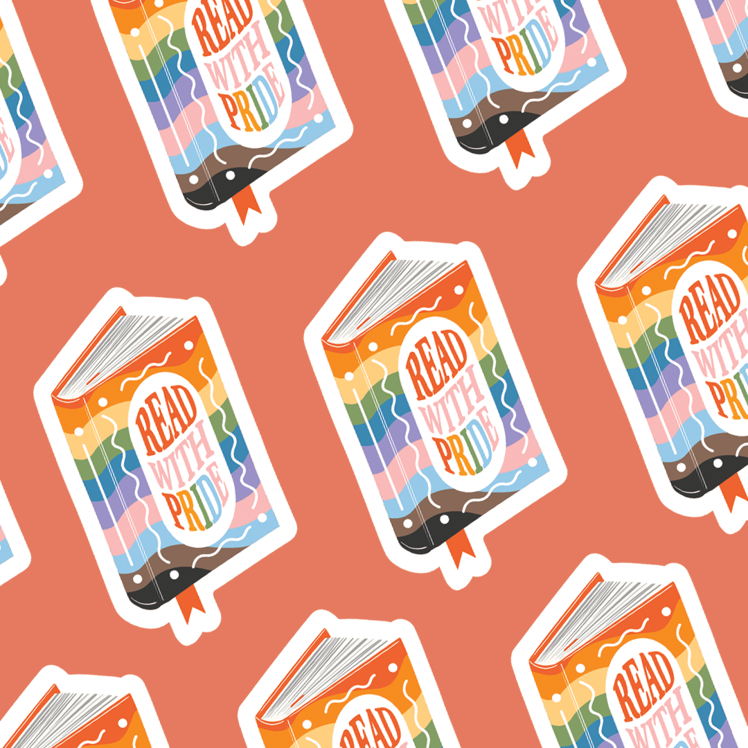 NEW LGBTQIA+ - Read with Pride - Vinyl Sticker