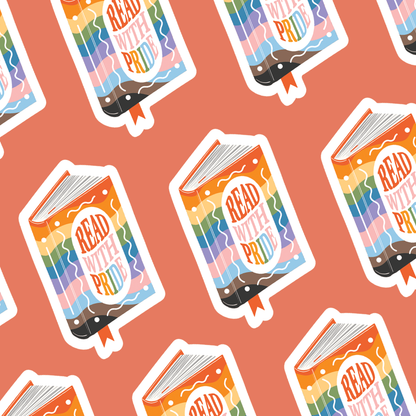 NEW LGBTQIA+ - Read with Pride - Vinyl Sticker