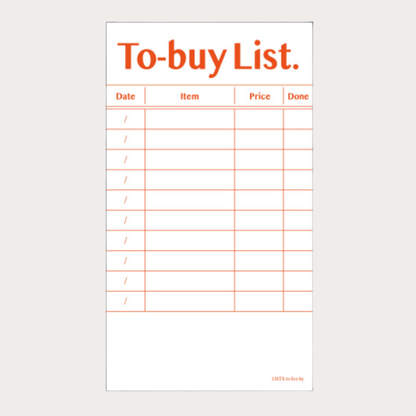 Paperian Lists To Live by Memo Pad [8 Styles]: Month