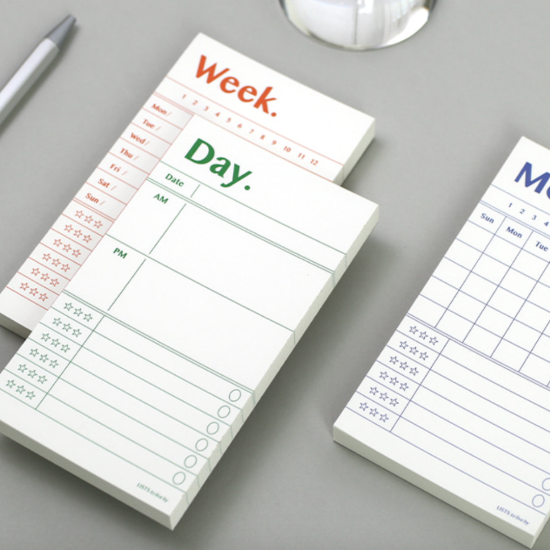Paperian Lists To Live by Memo Pad [8 Styles]: Month