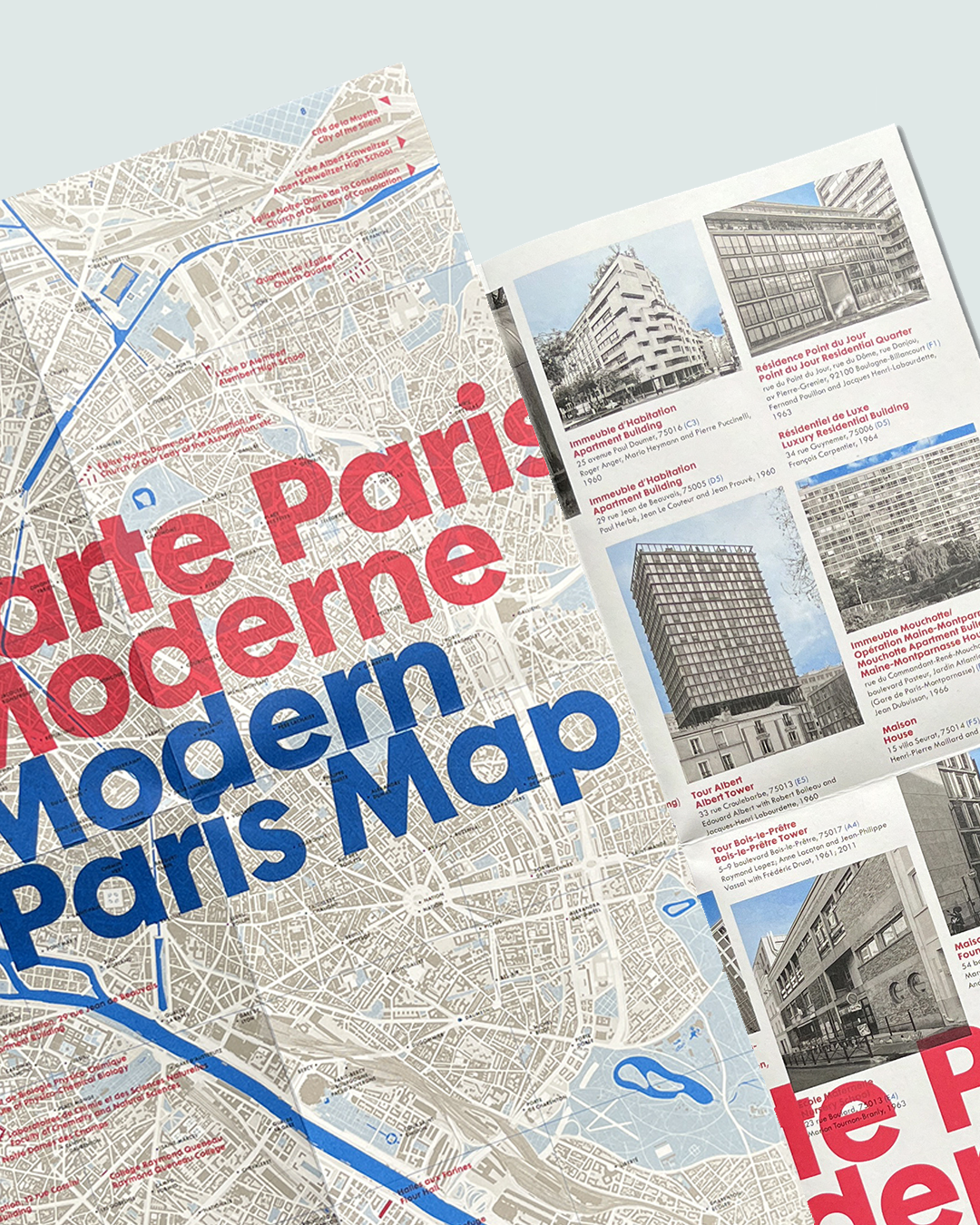 Modern Paris Map / Carte Paris Moderne